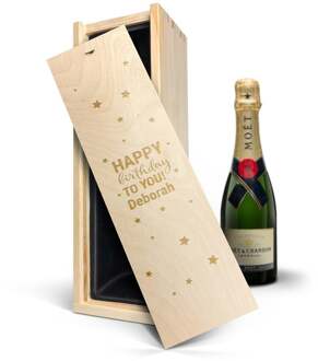 YourSurprise Champagne in gegraveerde kist - Moët & Chandon (375ml)