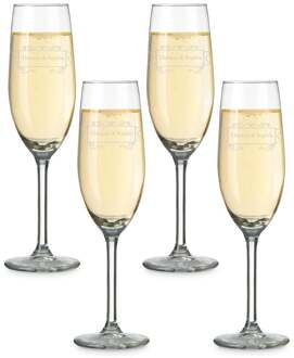 YourSurprise Champagneglas graveren - 4 stuks