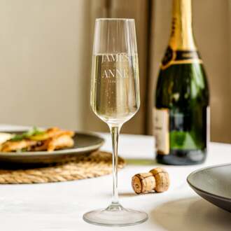 YourSurprise Champagneglas graveren - Kristalglas - 4 stuks