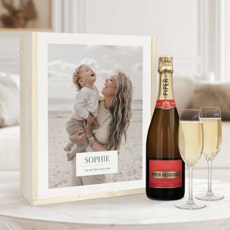 YourSurprise Champagnepakket met glazen - Piper Heidsieck Brut (750ml) - Bedrukte deksel