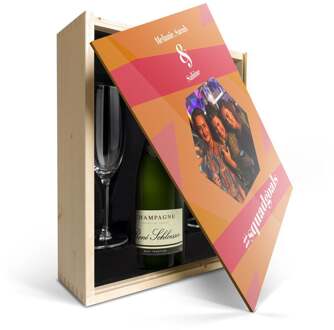 YourSurprise Champagnepakket met glazen - René Schloesser (750ml) - Bedrukte deksel