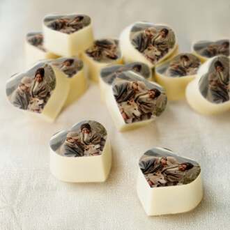 YourSurprise Chocolade traktatie met foto - Praliné - 25 stuks - Hart
