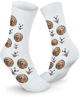 YourSurprise Dierensokken personaliseren - Wit - 35-38