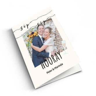 YourSurprise Felicitatie huwelijk kaart met foto - XL - Staand