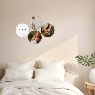 YourSurprise Forex wandpaneel met foto of naam - Rond - 4 stuks