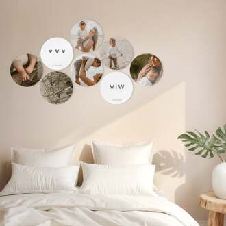 YourSurprise Forex wandpaneel met foto of naam - Rond - 8 stuks