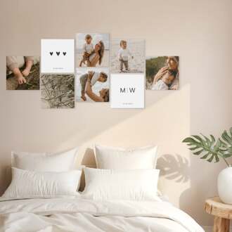 YourSurprise Forex wandpaneel met foto of naam - Vierkant - 8 stuks