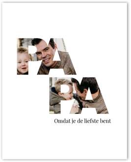 YourSurprise Foto collage poster maken - 'Papa en ik' (40x50)
