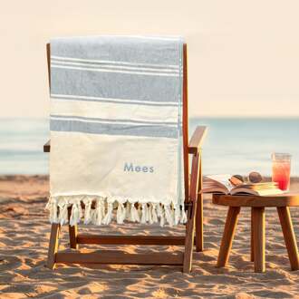 YourSurprise Geborduurde hamamdoek - Grijs - 210 x 203 cm