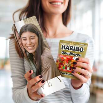 YourSurprise Gepersonaliseerd cadeaupakket met Haribo snoep (510 gram)
