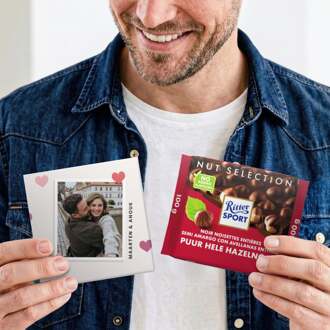 YourSurprise Gepersonaliseerde chocolade - Ritter Sport - Dark Whole Hazelnut