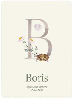 YourSurprise Gepersonaliseerde Geboorteposter - Letter