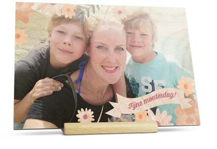 YourSurprise Gepersonaliseerde houten Moederdag kaart - Horizontaal
