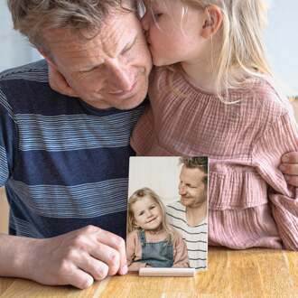 YourSurprise Gepersonaliseerde houten Vaderdag kaart - Verticaal