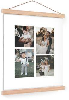 YourSurprise Gepersonaliseerde poster met houten posterhanger 30x40