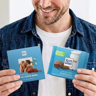 YourSurprise Gepersonaliseerde Ritter Sport chocolade- Alpenmelk