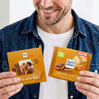 YourSurprise Gepersonaliseerde Ritter Sport chocolade- Caramel Biscuit