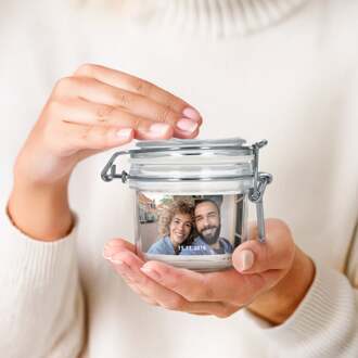 YourSurprise Glazen pot met deksel personaliseren - 200 ml