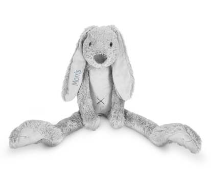 YourSurprise Happy Horse konijn met naam - grijs