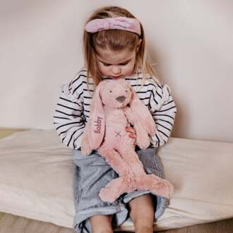 YourSurprise Happy Horse konijn met naam - roze