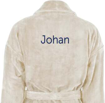 YourSurprise Heren badjas borduren - Beige - L/XL