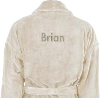 YourSurprise Heren badjas borduren - Beige - S/M