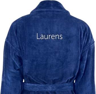 YourSurprise Heren badjas borduren - Donkerblauw - S/M
