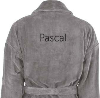 YourSurprise Heren badjas borduren - Grijs - L/XL