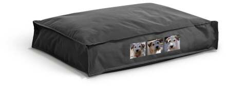 YourSurprise Hondenkussen met naam - 50 x 75 cm - Zwart