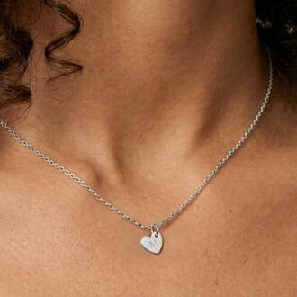 YourSurprise Initialen ketting - Hart - Zilver - 1 st
