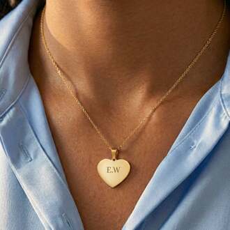 YourSurprise Ketting hart hanger met tekst - goud