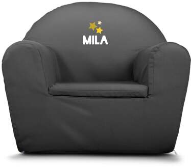 YourSurprise Kinderfauteuil met naam bedrukken - Grijs