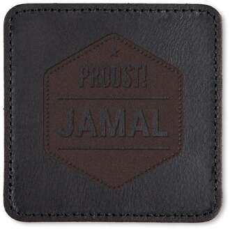 YourSurprise Leren onderzetters - Zwart - 4 stuks