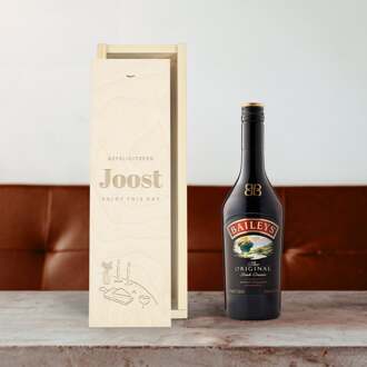 YourSurprise Likeur in gegraveerde kist - Baileys Original
