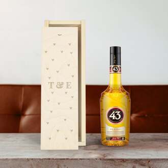 YourSurprise Likeur in gegraveerde kist - Licor 43