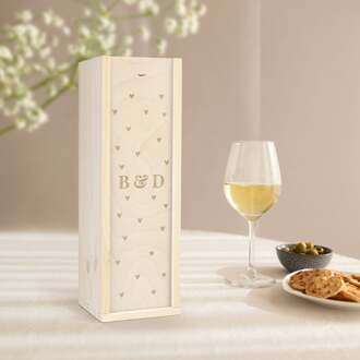 YourSurprise Luxe wijnkist graveren - 1 vaks - Hout