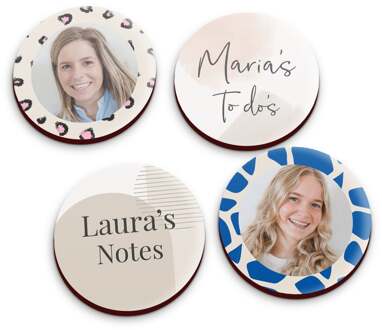 YourSurprise Magneten met foto of tekst - Rond - 4 stuks