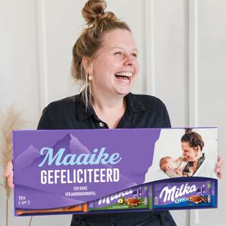 YourSurprise Mega Milka reep met naam en foto bedrukken - 12 repen