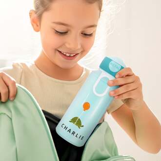 YourSurprise Mepal pop up drinkfles - Gepersonaliseerd - 400 ml - Cool Mint