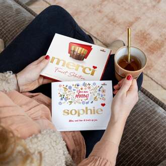 YourSurprise Merci Finest Selection chocolade mix met gepersonaliseerde kaart - 250 gram