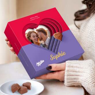 YourSurprise Milka hartjes in gepersonaliseerde 3D doos