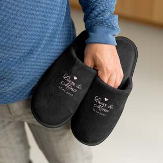 YourSurprise Pantoffels bedrukken - Zwart - Maat 36-38