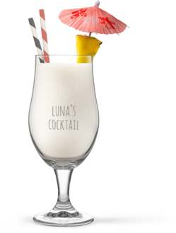 YourSurprise Pina colada glas graveren - 4 stuks