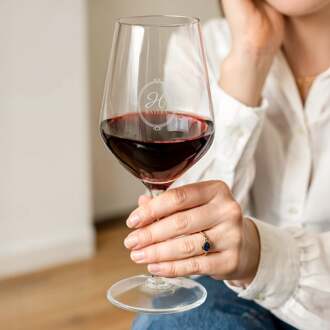 YourSurprise Rode wijnglazen graveren - Kristalglas - 2 stuks