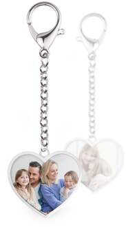 YourSurprise Sleutelhanger met foto - Hart - Dubbelzijdig bedrukt