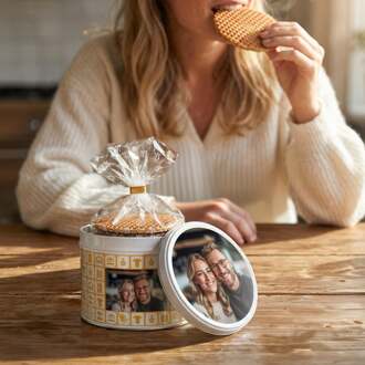 YourSurprise Stroopwafels in gepersonaliseerd blik - Rond