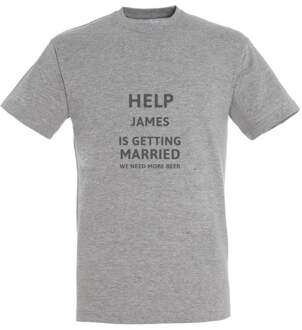 YourSurprise T-shirt voor mannen bedrukken - Grijs - L