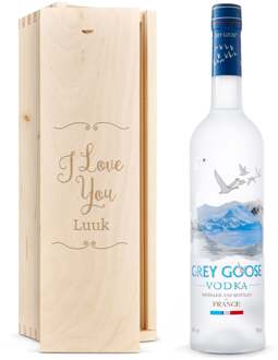 YourSurprise Vodka in gegraveerde kist - Grey Goose