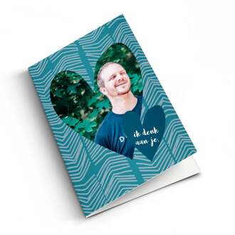 YourSurprise Wenskaart met foto - Ik denk aan je - M - Staand