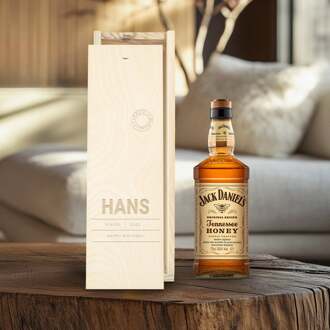 YourSurprise Whiskey in gegraveerde kist - Jack Daniels Tennessee Honey